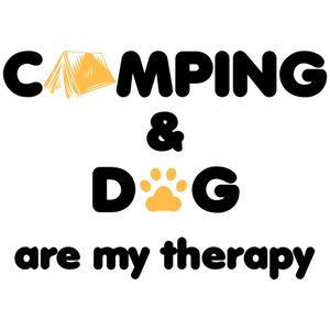 Camping and Dog Lover's Therapy Tee