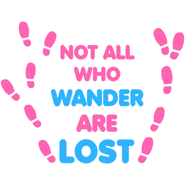 Not All Who Wander Are Lost Graphic Design