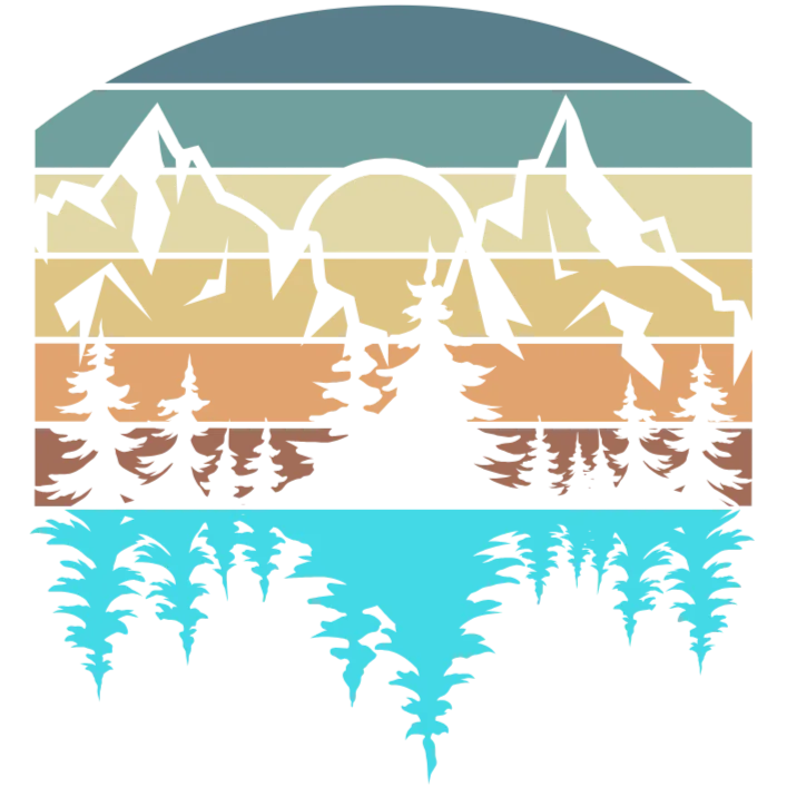 Mountain Sunset Pine Trees