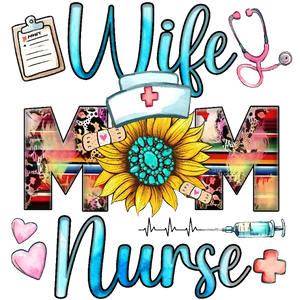 Wife Mom Nurse Life T-Shirt Design