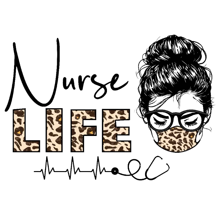 Nurse Life Leopard Print Design