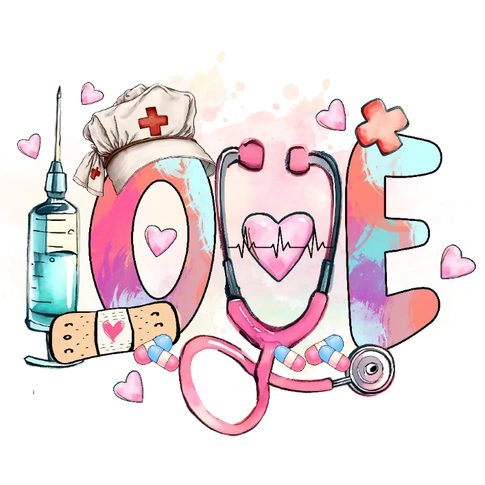 Nurse Love Heartbeat Stethoscope Medical Doctor Nurse's Day Gift Idea