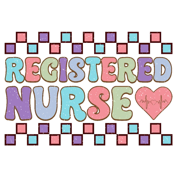 Registered Nurse Heartbeat Design for Customizable Apparel