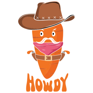 Howdy Cowpoke T-Shirt Design: A Rootin' Tootin' Western Cartoon Graphic for Your Next Rodeo Adventure