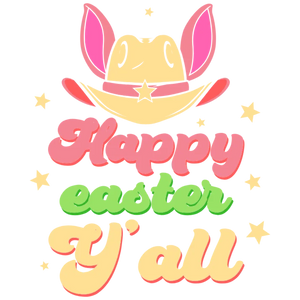 Happy Easter Y'all Cowboy Hat Bunny Ears
