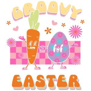 Groovy Easter Characters: Carrot and Egg
