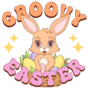 Groovy Easter Bunny Graphic