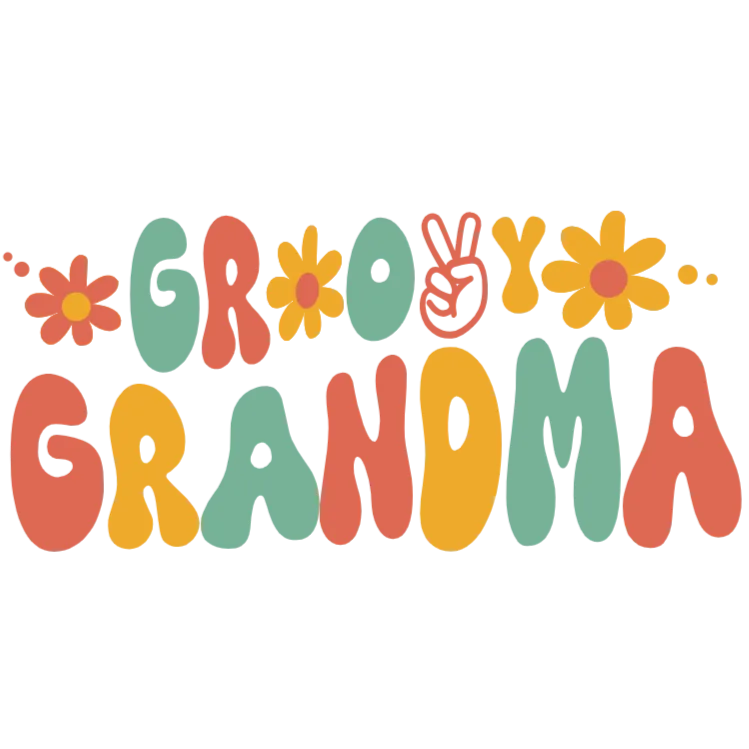 Groovy Grandma Graphic for Custom Apparel