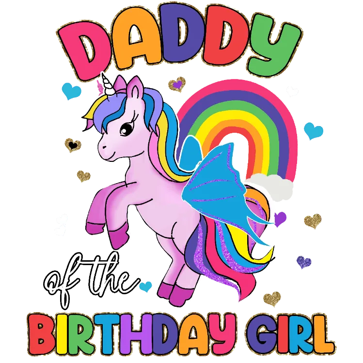 Daddy's Little Princess - Birthday Girl Unicorn T-Shirt