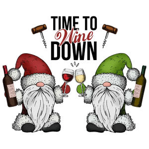 Time to Wine Down Gnome Holiday Season T-shirt