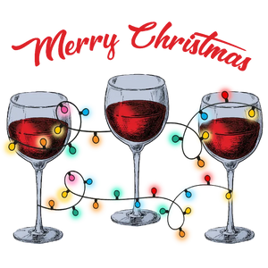 Merry Christmas Wine Glass