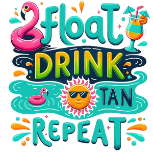 Summer Floats and Drinks Repeatable Design