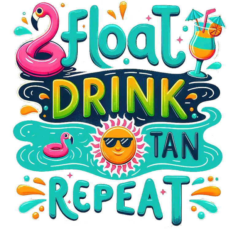 Summer Floats and Drinks Repeatable Design