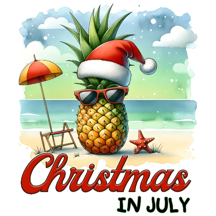 Christmas in July Pineapple Party Shirt