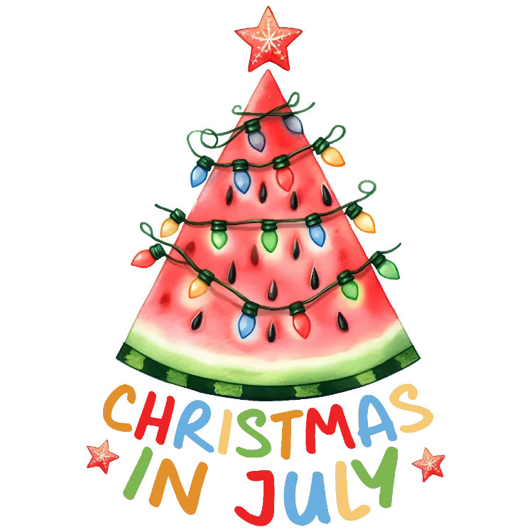 Christmas in July Watermelon Tree T Shirt
