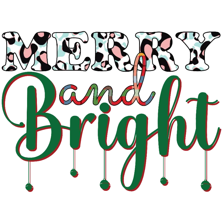 Merry and Bright Holiday Wishes Graphic