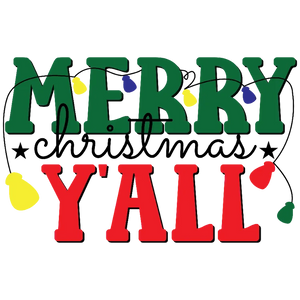 Merry Christmas Y'all Holiday Lights String Design