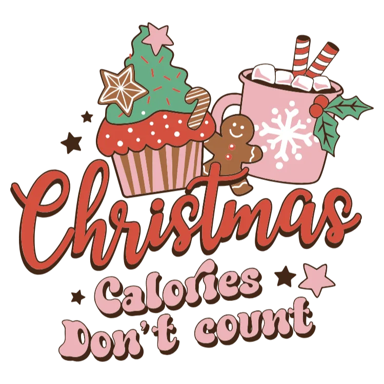 Christmas Calories Don't Count T-Shirt Design