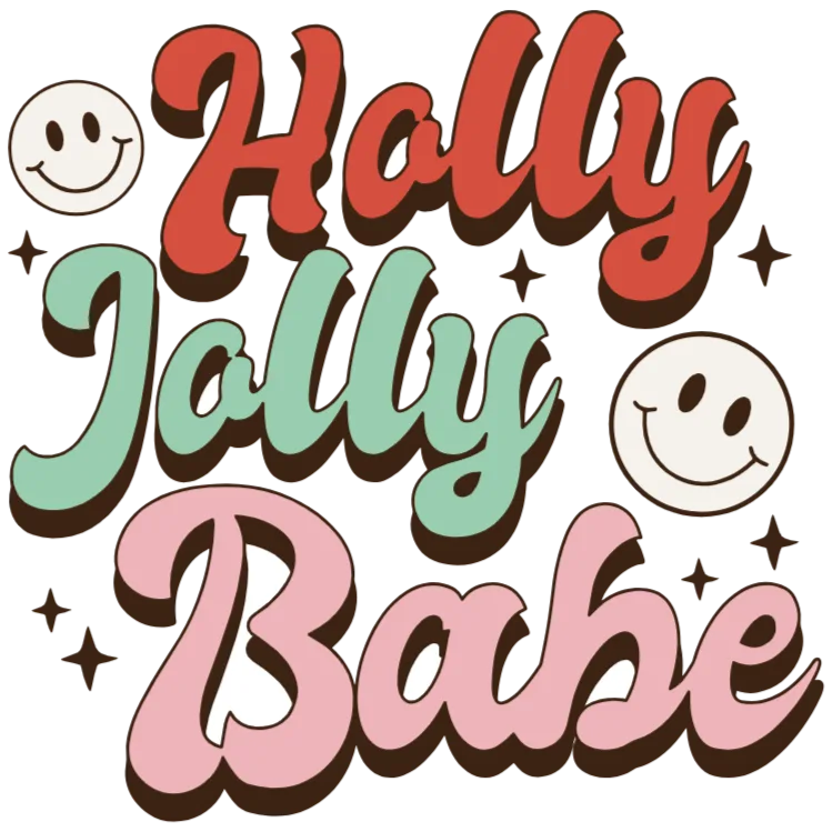 Holly Jolly Babe Holiday Graphic
