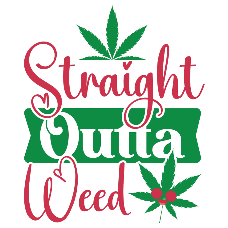 Straight Outta Weed Heart Logo
