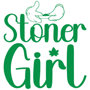 Stoner Girl Weed Leaf T-Shirt Design