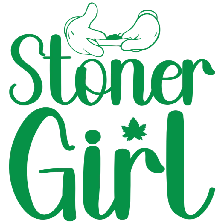 Stoner Girl Weed Leaf T-Shirt Design