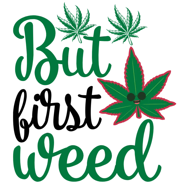 But First Weed T-Shirt DTF Transfer