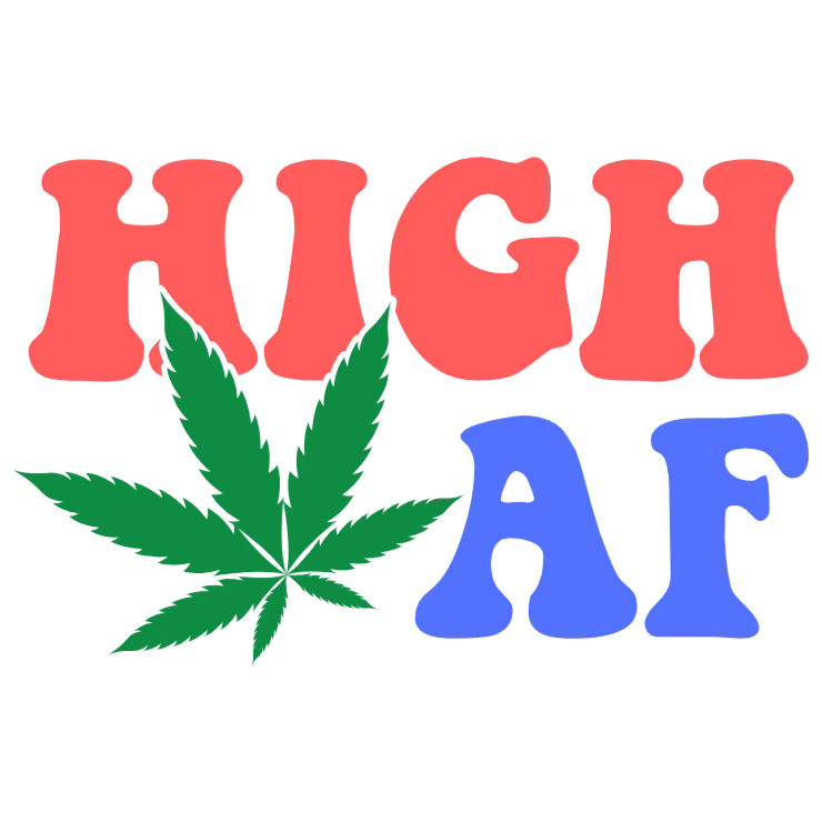High AF Cannabis Leaf Design