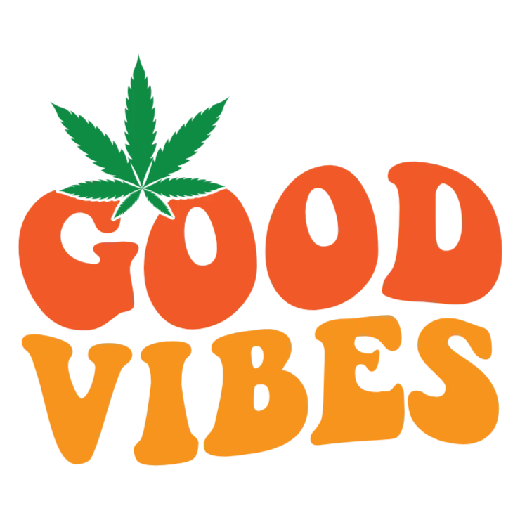 Good Vibes Marijuana Leaf T Shirt Design
