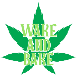 Wake and Bake Weed Leaf T-Shirt Design