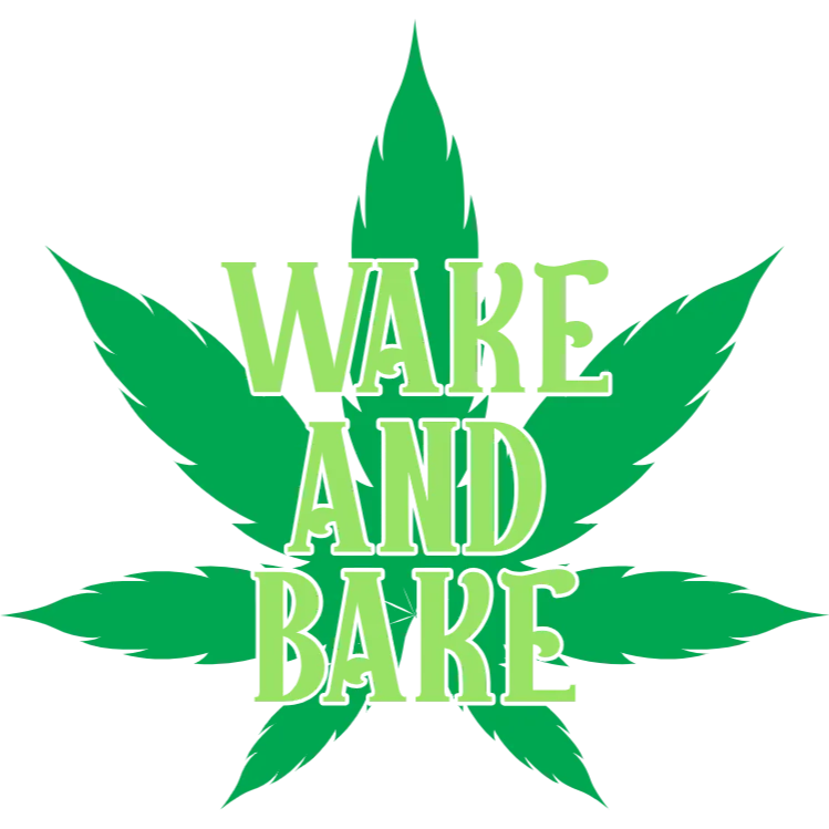 Wake and Bake Weed Leaf T-Shirt Design