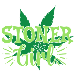 Stoner Girl Weed Leaf Design