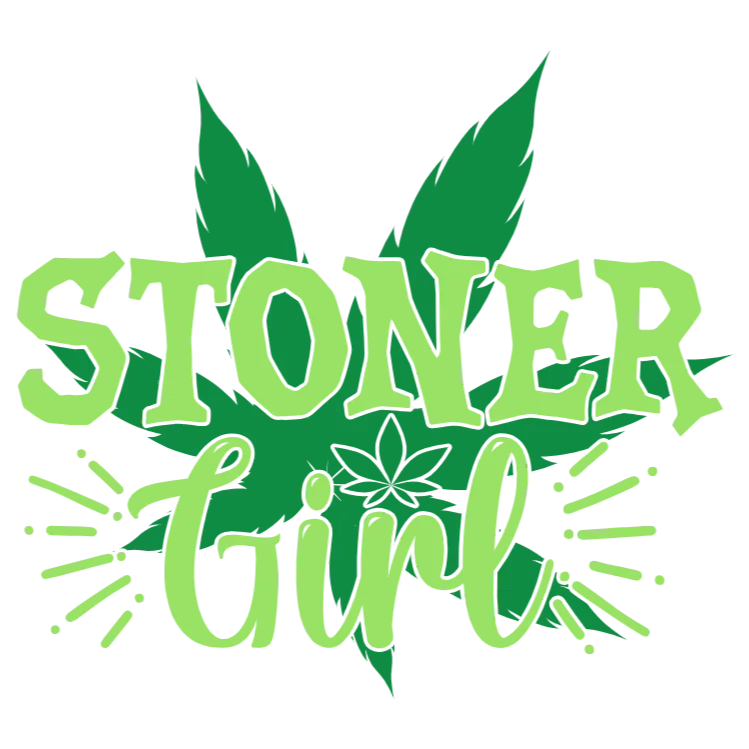 Stoner Girl Weed Leaf Design