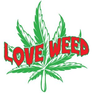 Love Weed Cannabis Leaf
