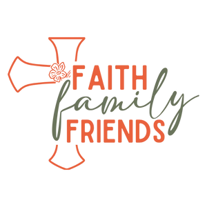 Faith Family Friends Cross Decal