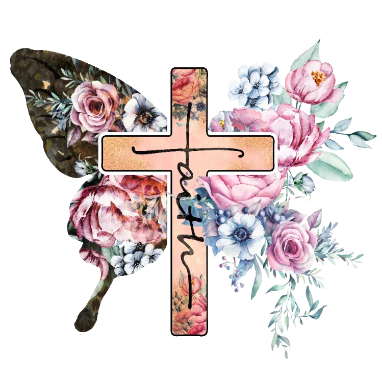 Butterfly Wings Cross of Christ - Faith is Hope