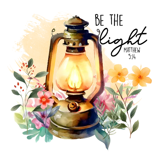 Be The Light Matthew 5:14 DTF Transfer PNG