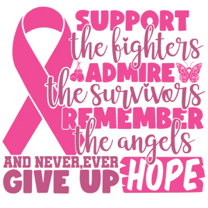 Supporting the Fighters, Admiring the Survivors, Remembering the Angels, and Never Giving Up Hope