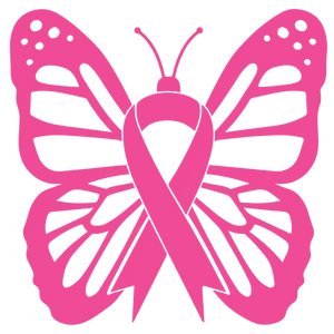 Breast Cancer Butterfly Awareness Ribbon
