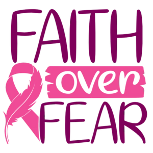 Faith Over Fear Awareness Ribbon Graphic