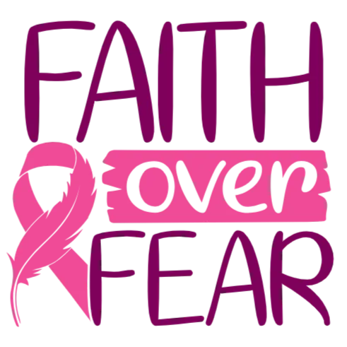Faith Over Fear Awareness Ribbon Graphic