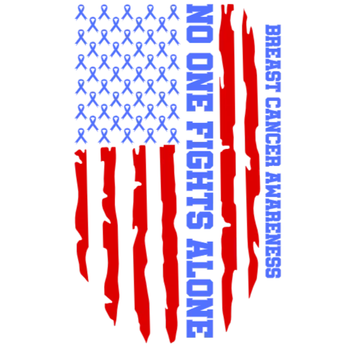 Breast Cancer Awareness American Flag Design