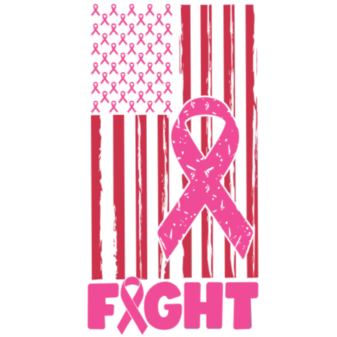 American Breast Cancer Ribbon Flag