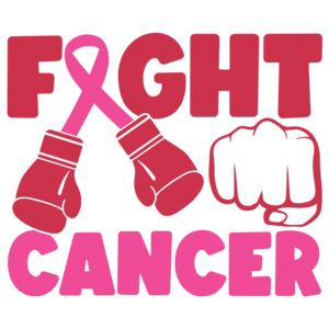 Fight Cancer Fist Bump Ribbon Pink