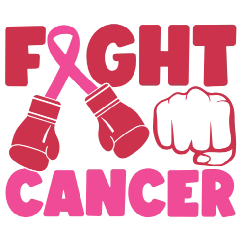 Fight Cancer Fist Bump Ribbon Pink