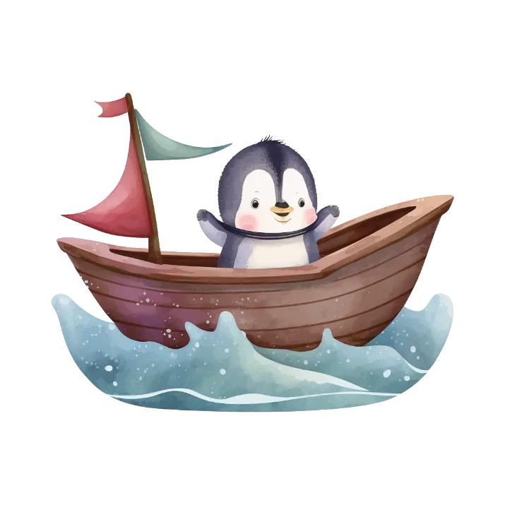 Penguin in a Boat