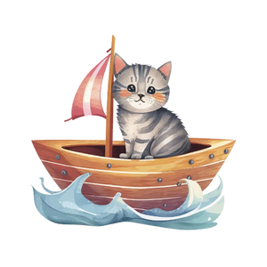 Kitty in a Boat