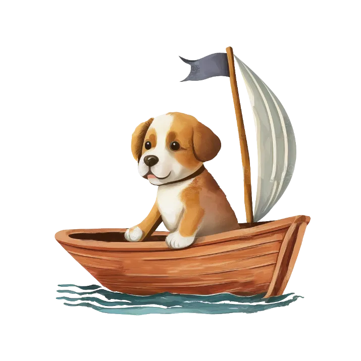 Little Sailor Puppy Sailboat Adventure