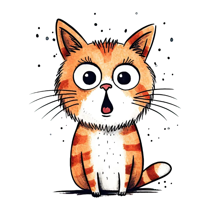 Cute Cat Cartoon Illustration