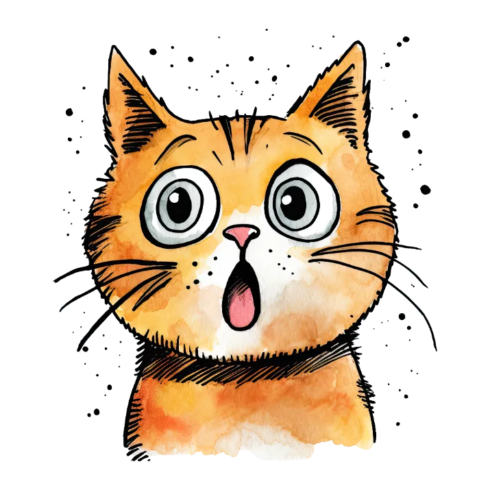 Surprised Orange Cat